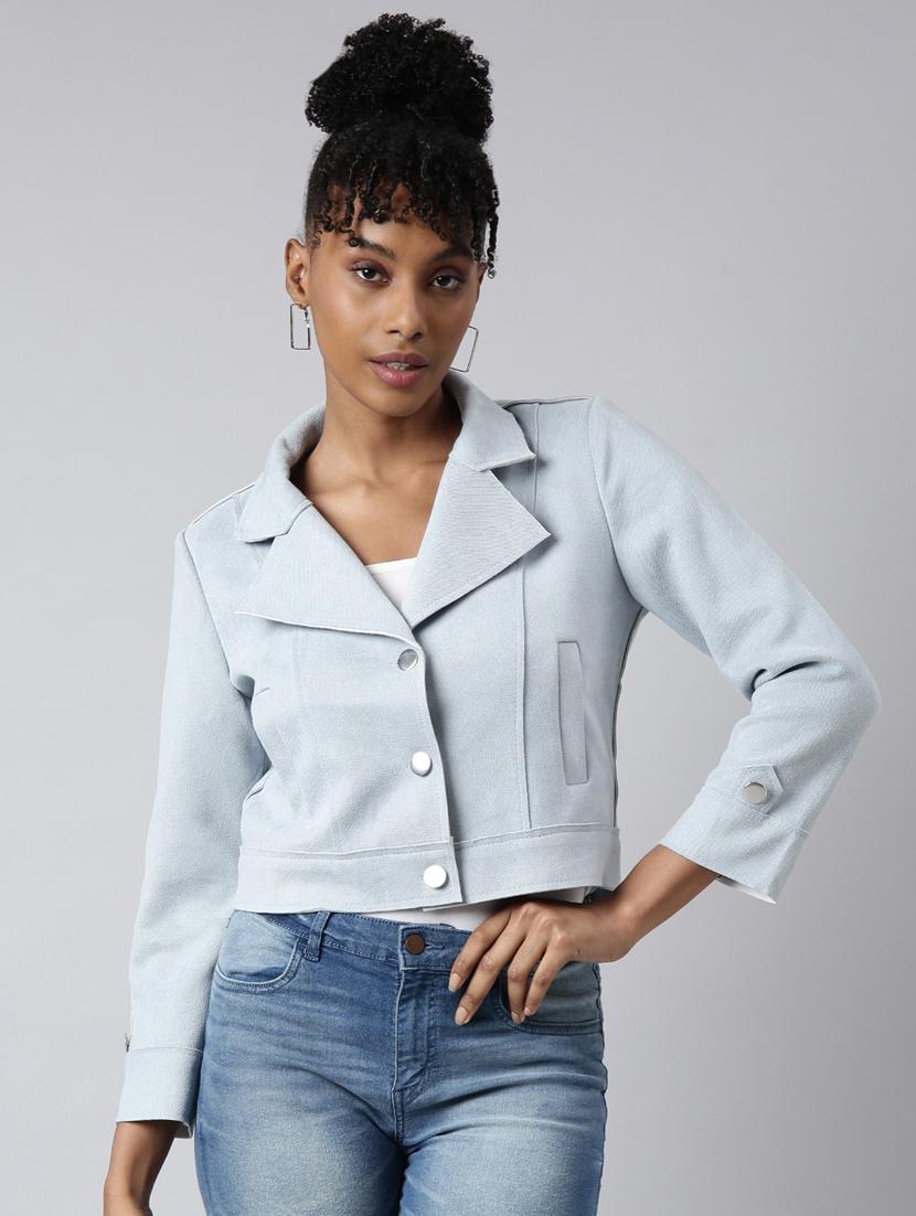 blue suede regular jacket - 20917118 - Zoom Image - 0