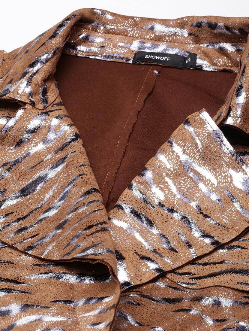 brown leather long jacket - 20917122 - Standard Image - 7