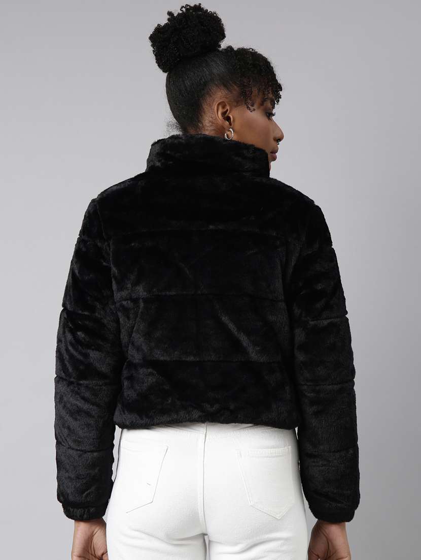 black faux fur  jacket - 20917143 -  Standard Image - 2