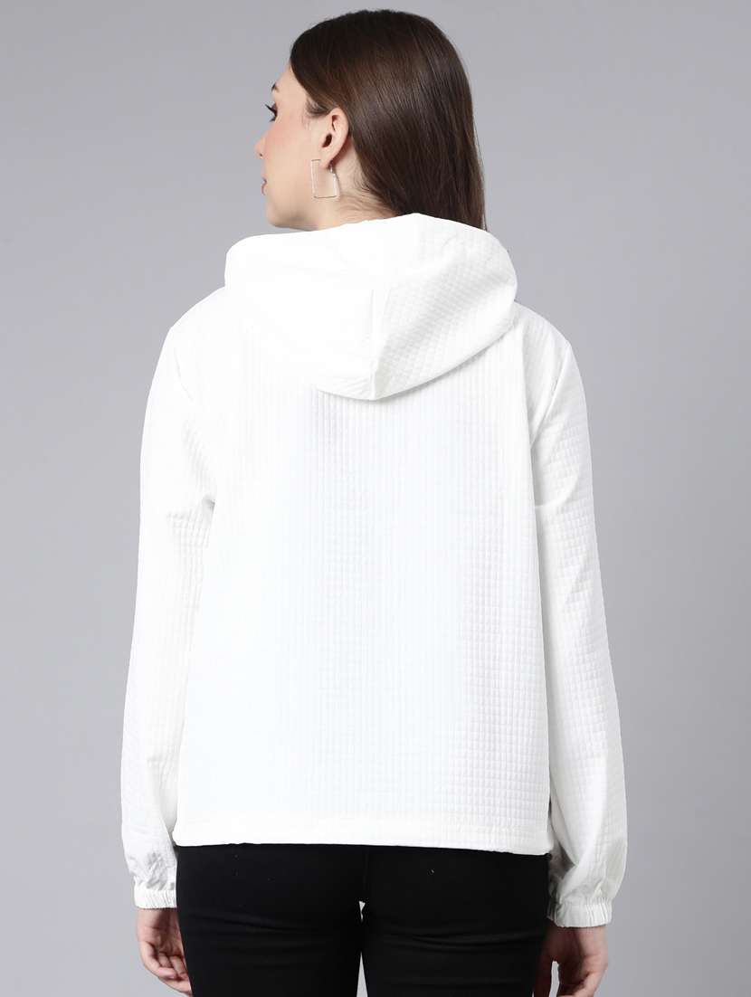 white nylon hooded jacket - 20917186 -  Standard Image - 2