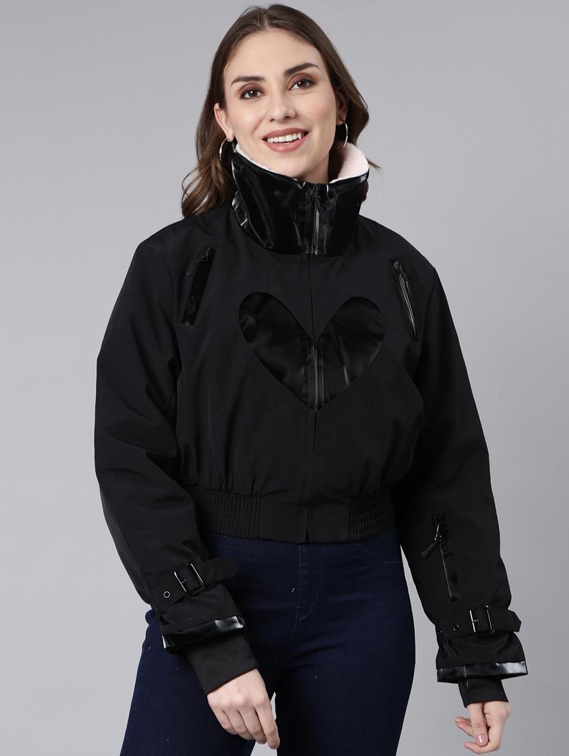 black nylon regular jacket - 20917215 - Zoom Image - 0