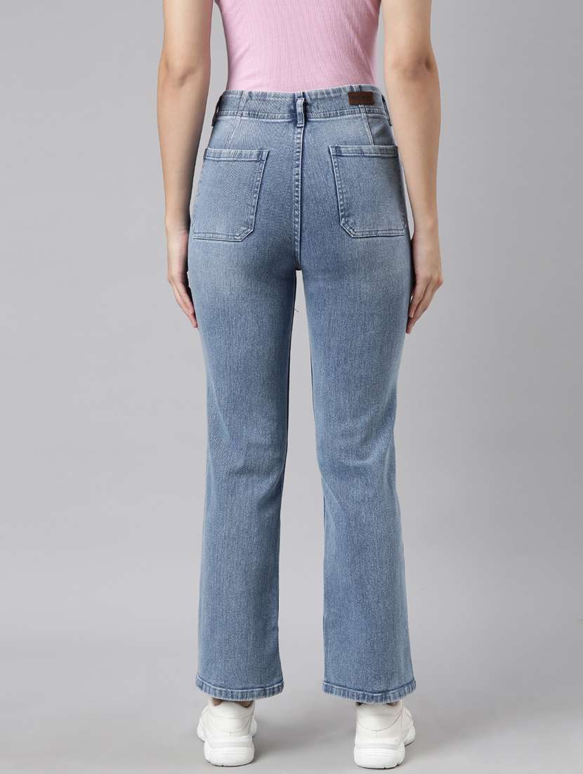 women plain mid rise bootcut jean  - 20918458 -  Standard Image - 2