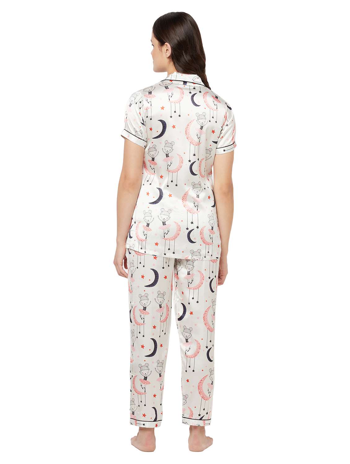 women quirky print nightwear pyjama set - 20919002 - Standard Image - 2