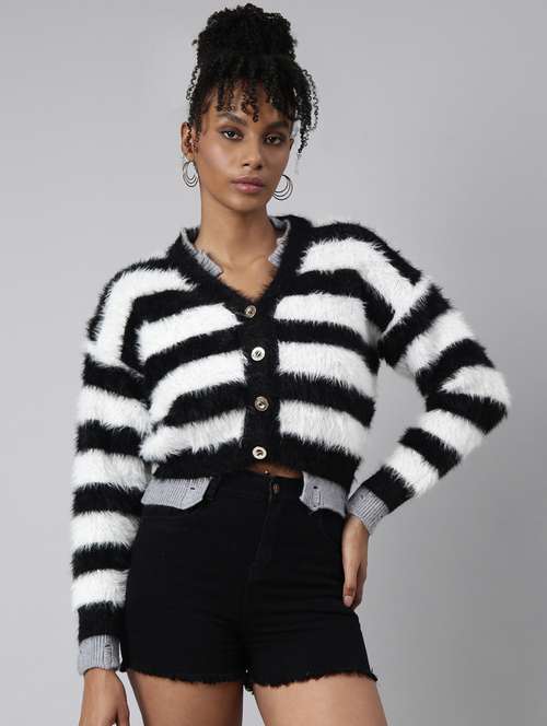 black acrylic cardigan - 20925445 -  Standard Image - 0
