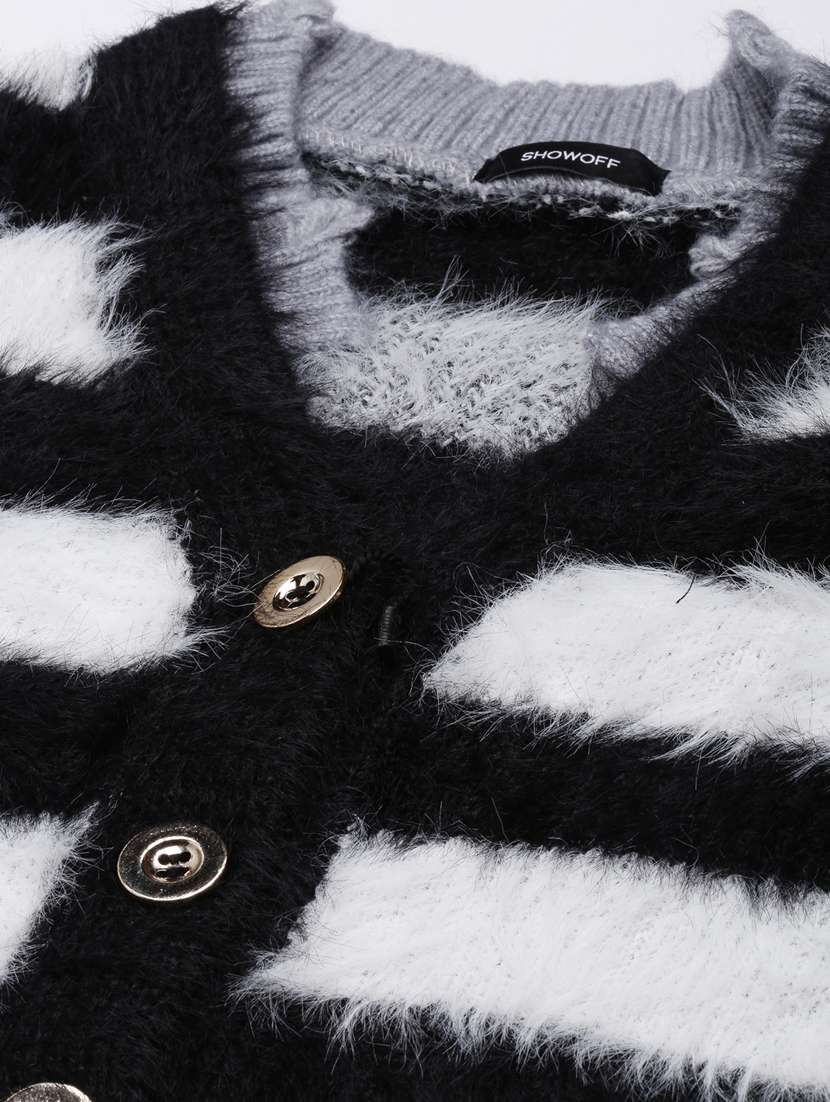 black acrylic cardigan - 20925445 -  Standard Image - 7
