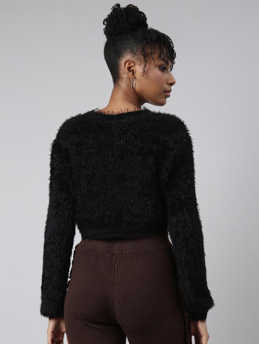 black acrylic cardigan - 20925448 - Standard Image - 2