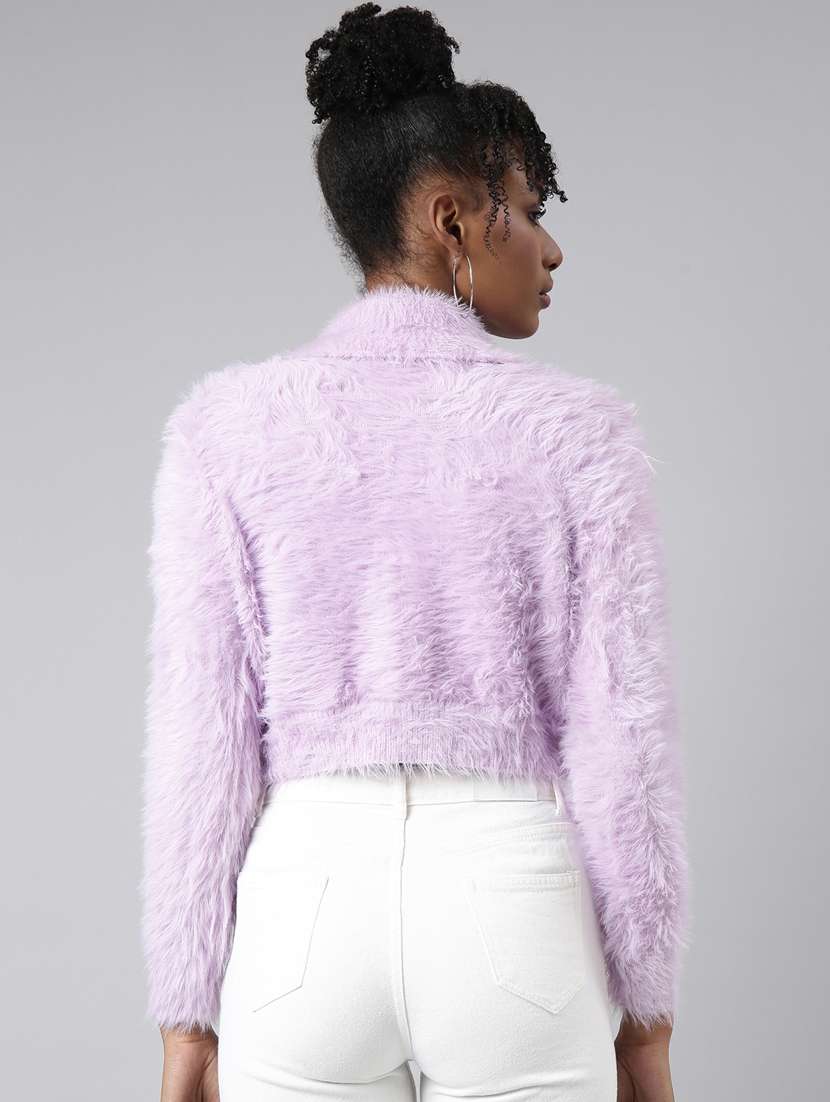 lavender acrylic cardigan - 20925455 -  Standard Image - 2