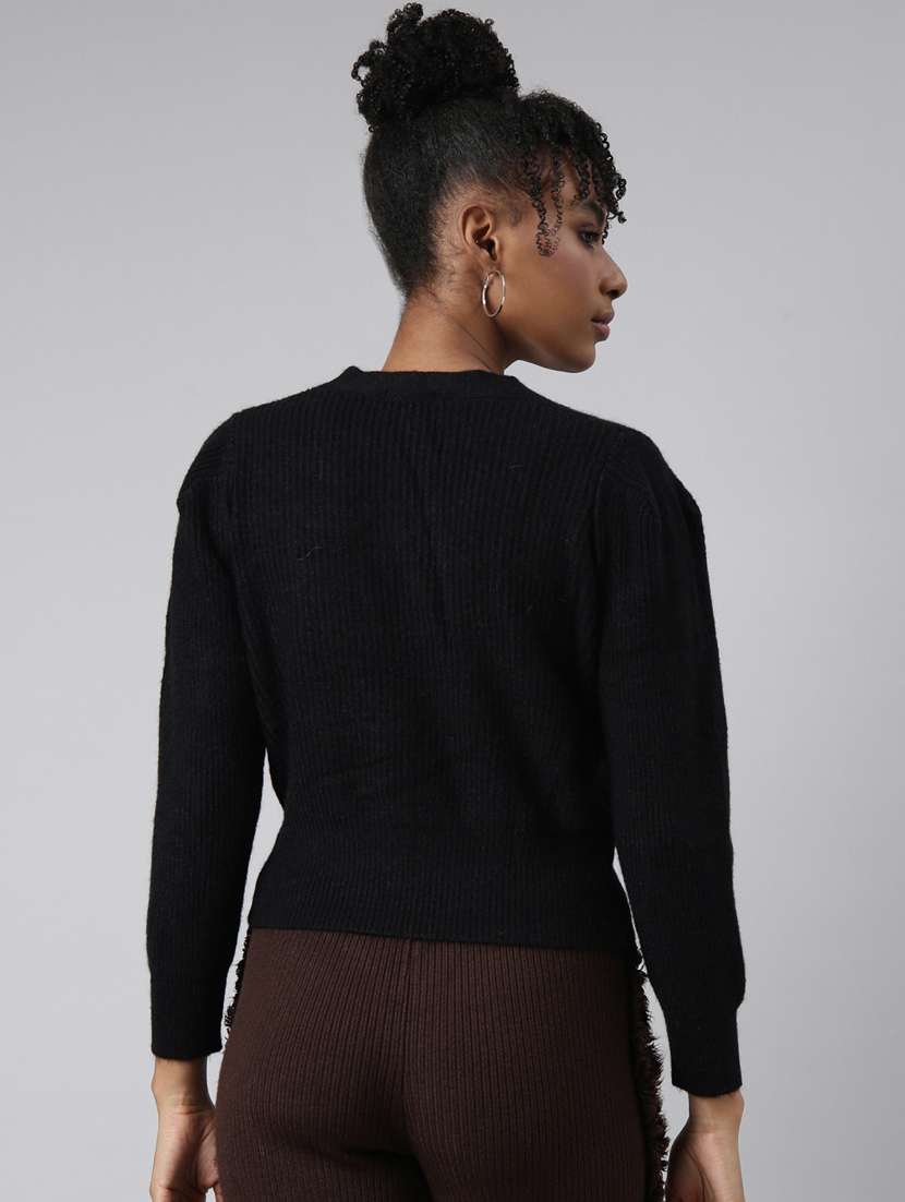 black acrylic cardigan - 20925459 -  Standard Image - 2