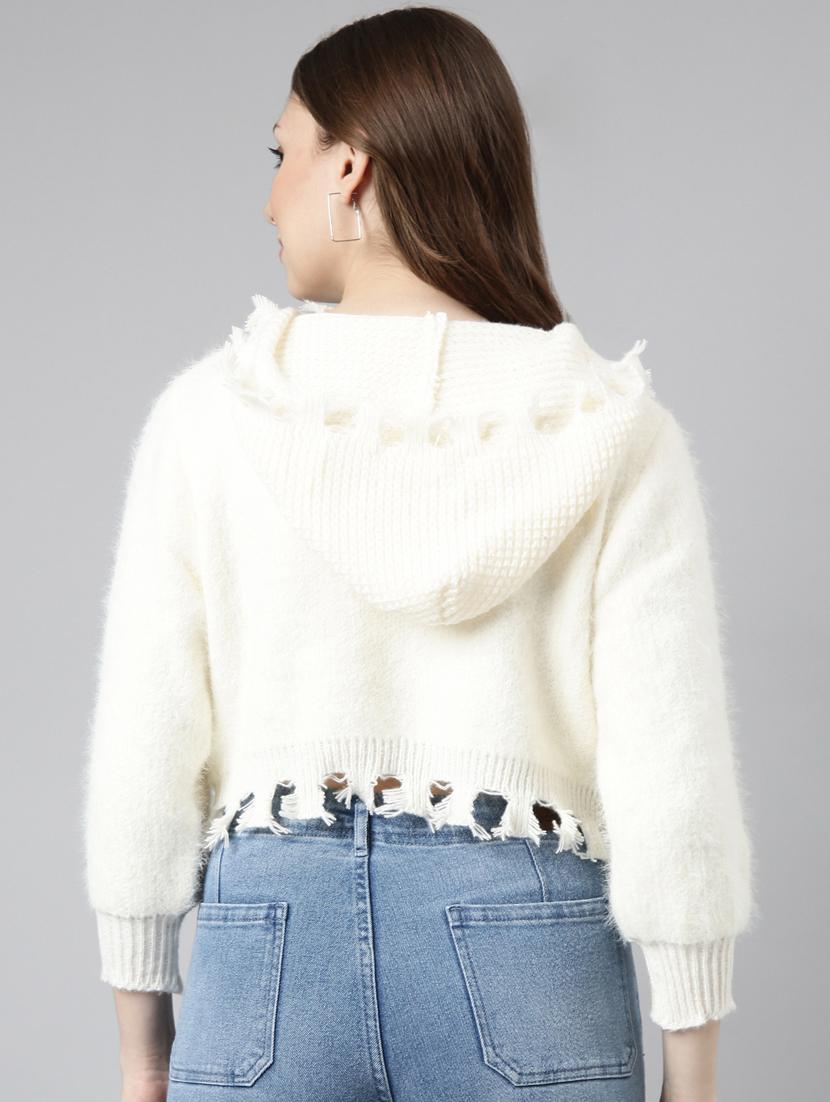 white acrylic cardigan - 20925468 - Standard Image - 2
