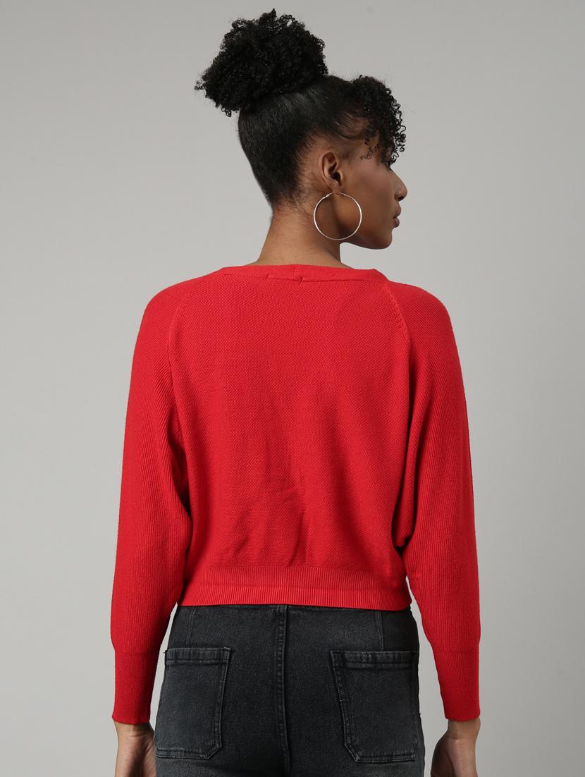 red acrylic cardigan - 20925470 - Standard Image - 2
