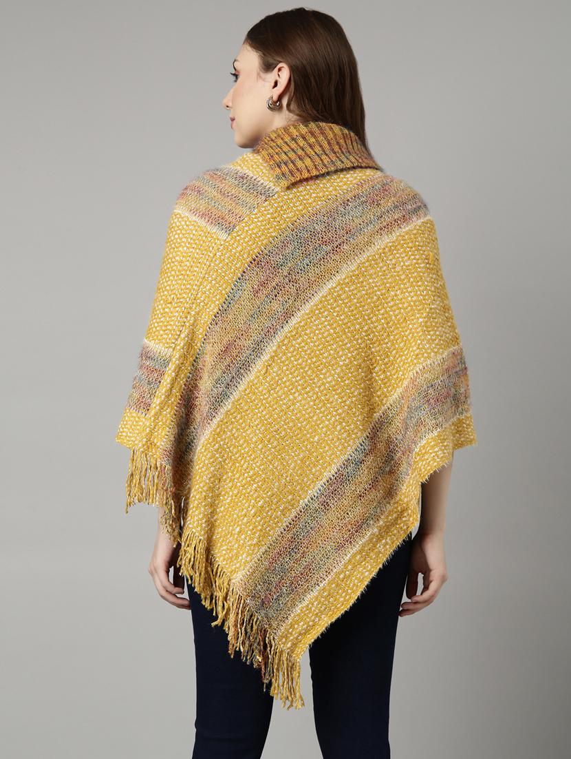 yellow acrylic poncho - 20926601 - Standard Image - 2
