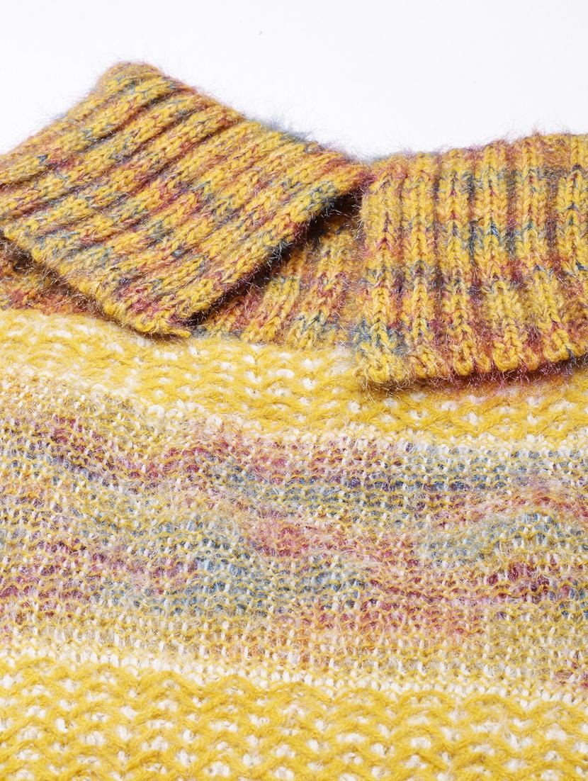 yellow acrylic poncho - 20926601 - Standard Image - 7