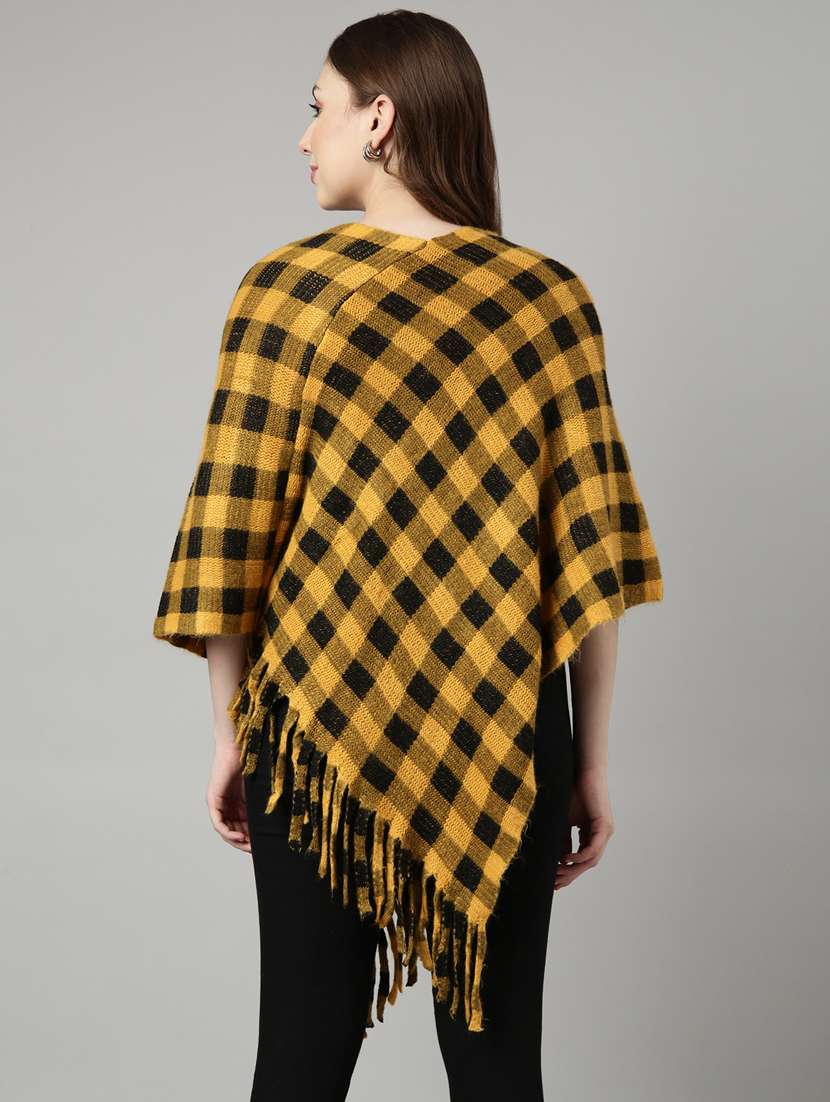 yellow acrylic poncho - 20926605 - Standard Image - 2