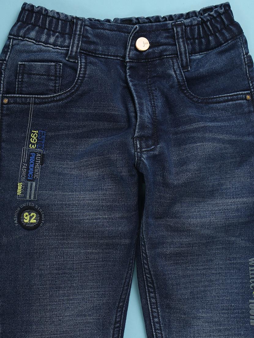 blue embroidered detailed denim jeans - 20926860 - Standard Image - 2
