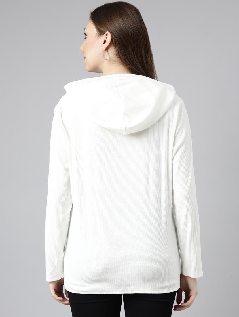 off white cotton blend plain sweatshirt - 20927780 - Standard Image - 2