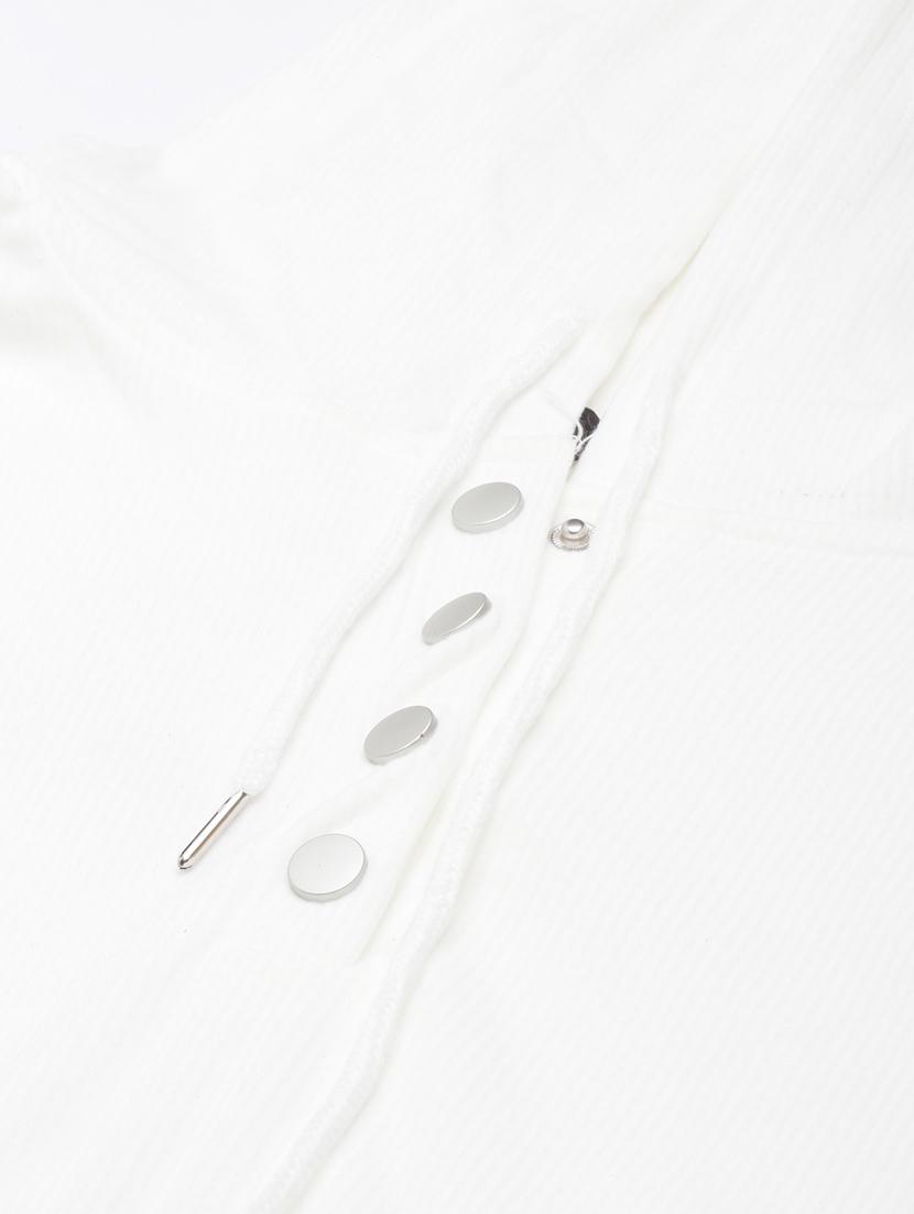 off white cotton blend plain sweatshirt - 20927780 - Standard Image - 7