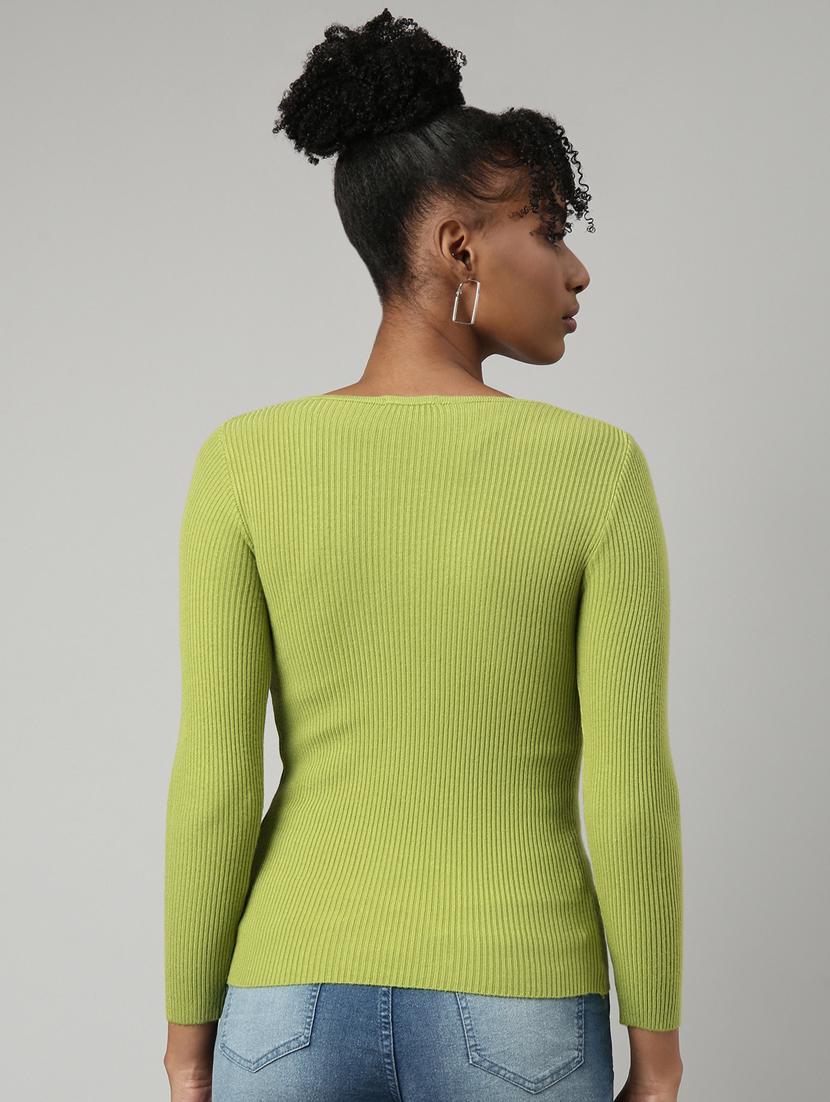 solid green detailed regular top - 20928688 - Standard Image - 2