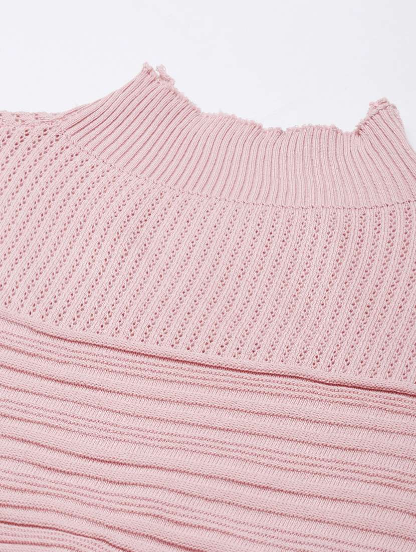 women solid mock neck puff sleeves top - 20928692 -  Standard Image - 7