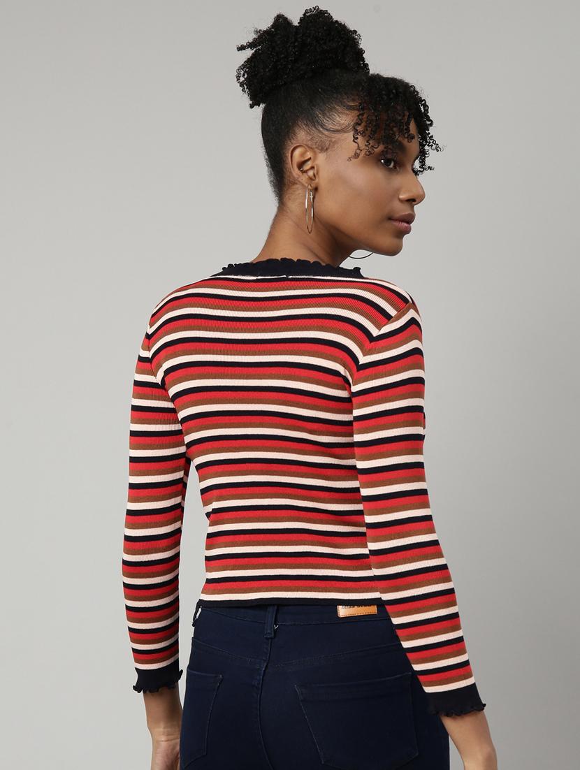 women's stripped regular top - 20928721 - Standard Image - 2