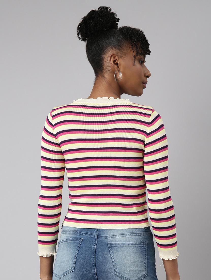 women's stripped regular top - 20928722 - Standard Image - 2