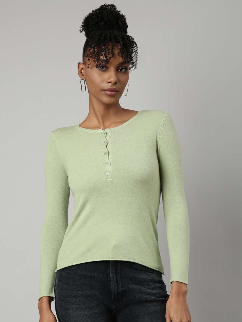women's solid color regular top