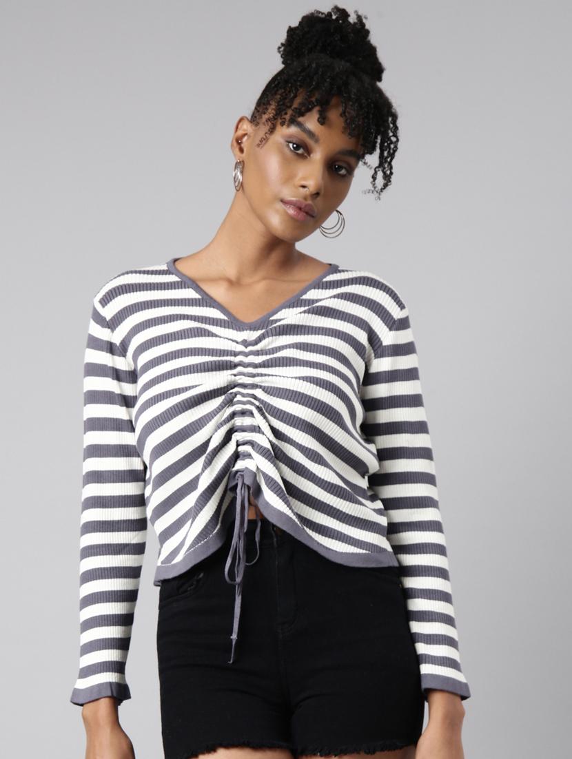 women's stripped regular top - 20928780 - Zoom Image - 0
