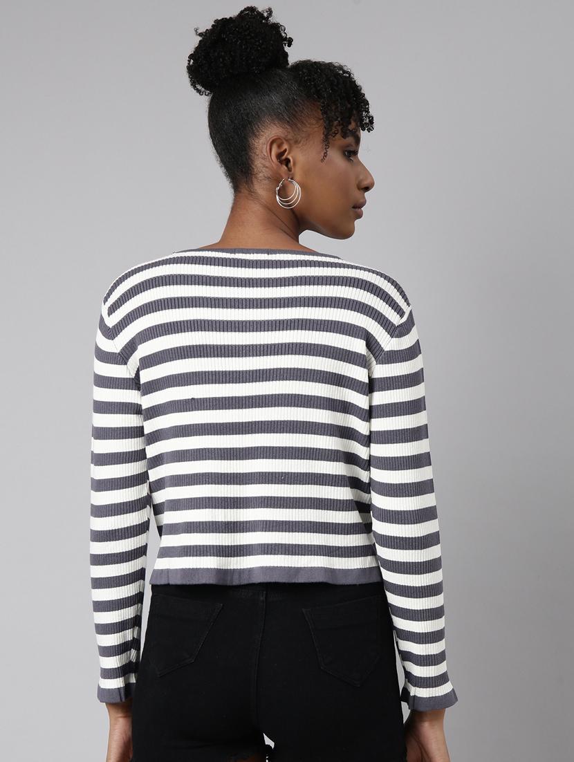 women's stripped regular top - 20928780 - Standard Image - 2