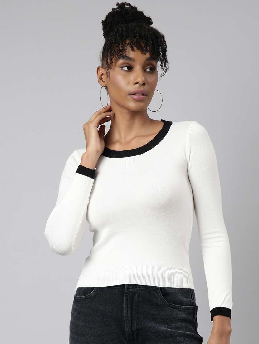 women's solid color regular top