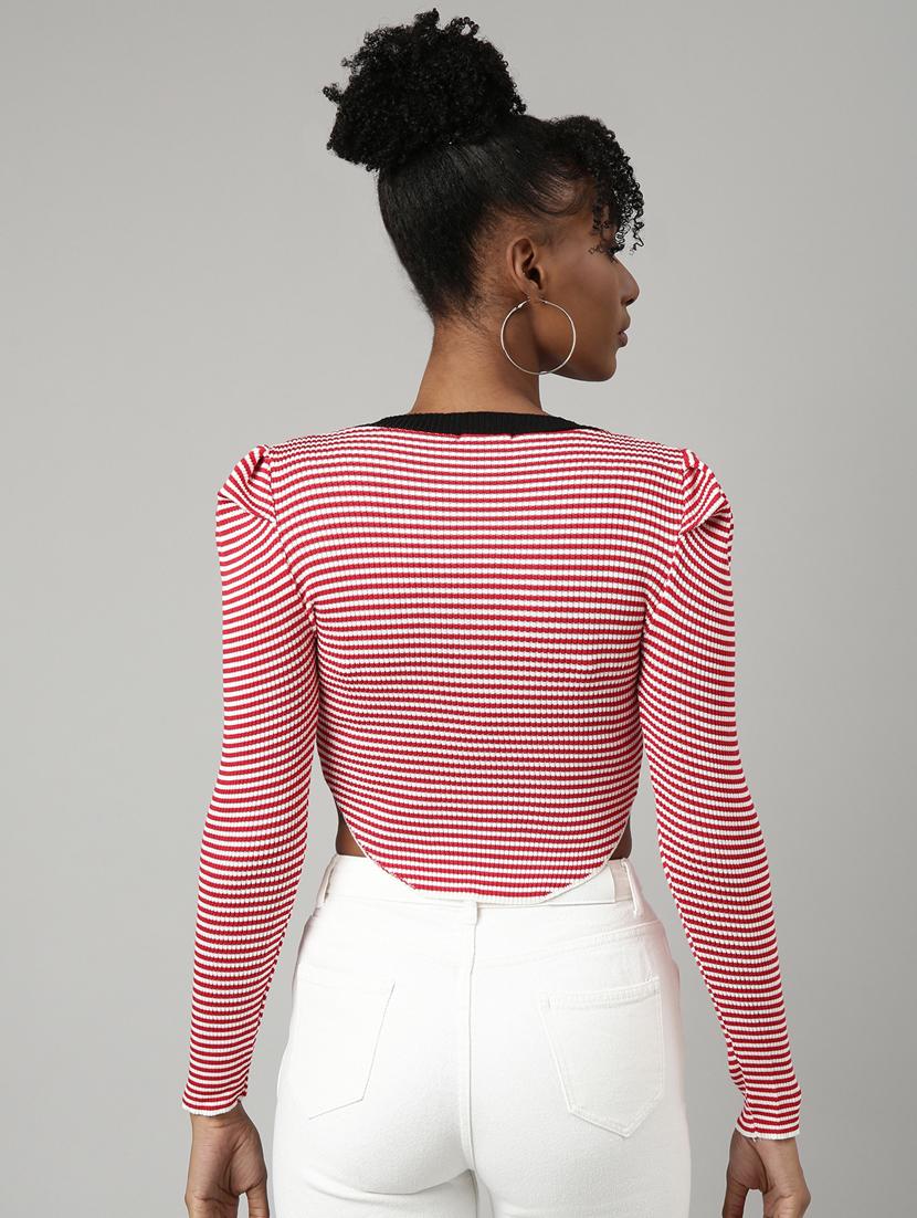 women's crop sweetheart neck top - 20928817 - Standard Image - 2