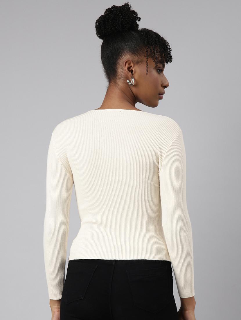 women's solid color wrap top - 20928825 - Standard Image - 2