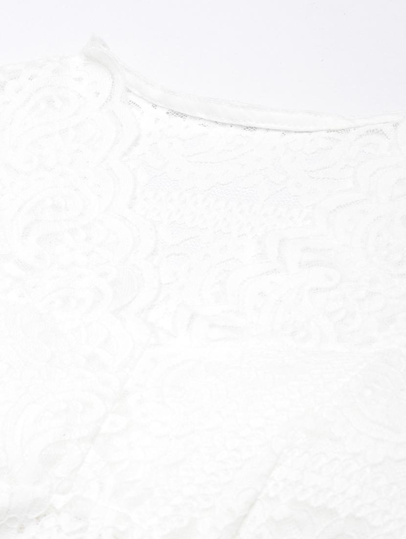 women v-neck straight puff sleeves top - 20928885 - Standard Image - 7