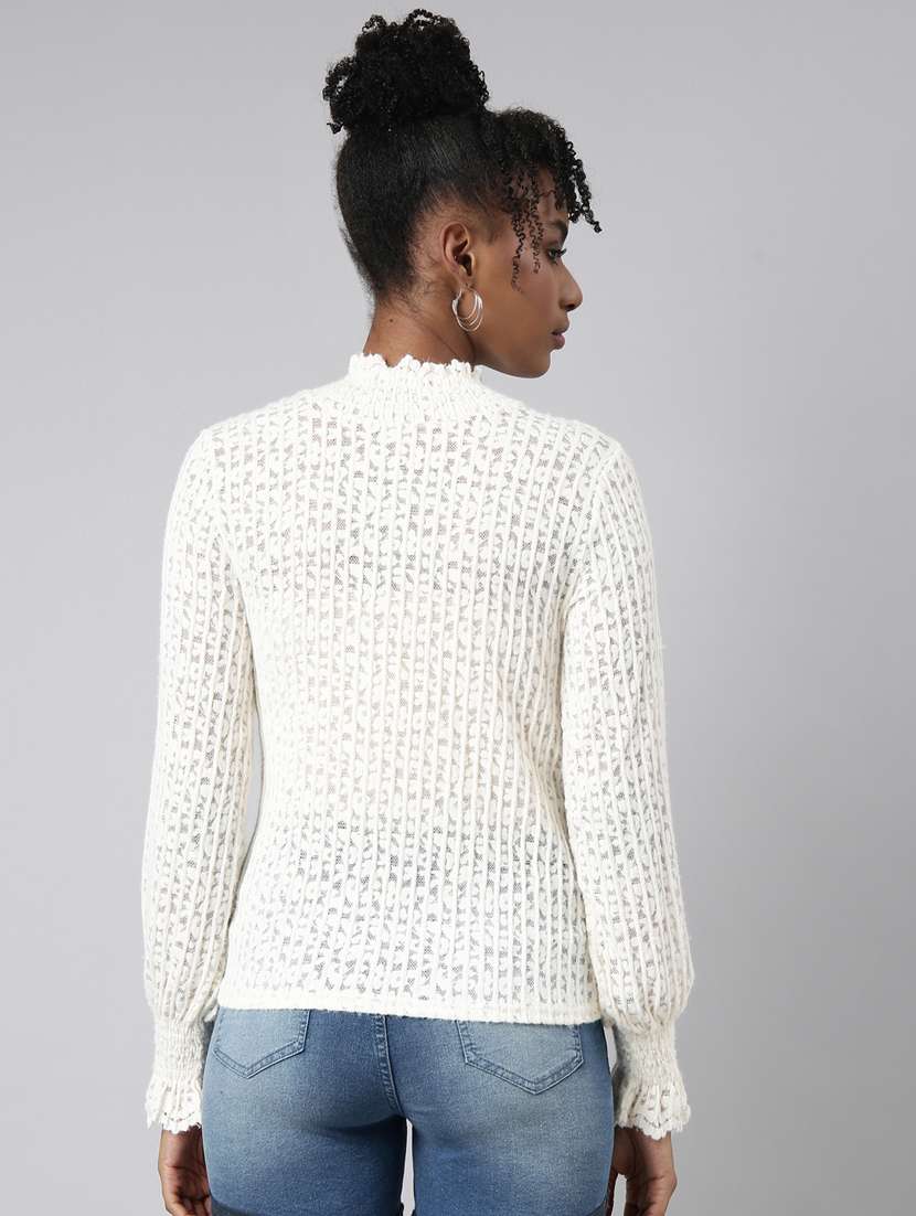 white self design detailed top - 20928888 -  Standard Image - 2