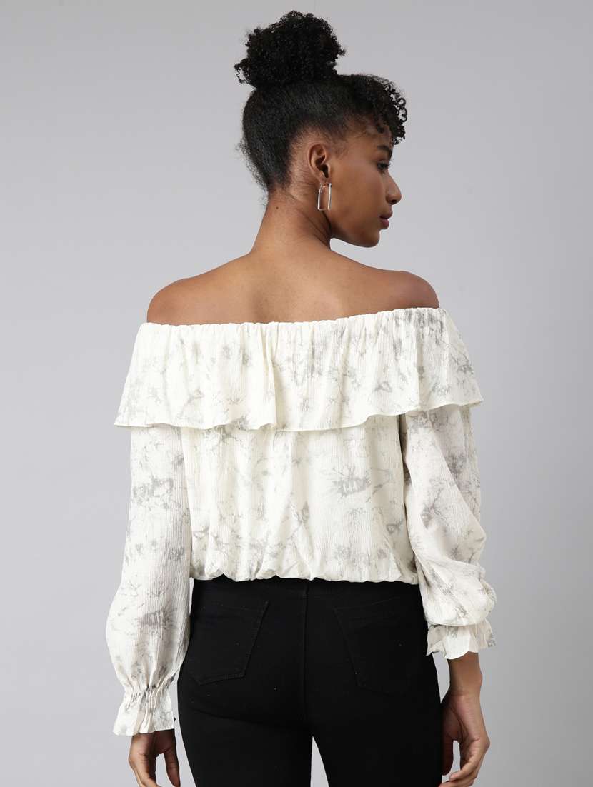 women abstract printed blouson top - 20928896 -  Standard Image - 2