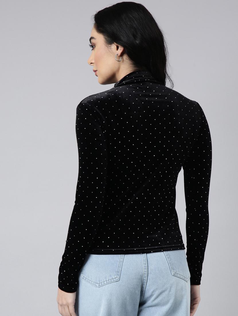 women solid color turtle neck top - 20928897 - Standard Image - 2