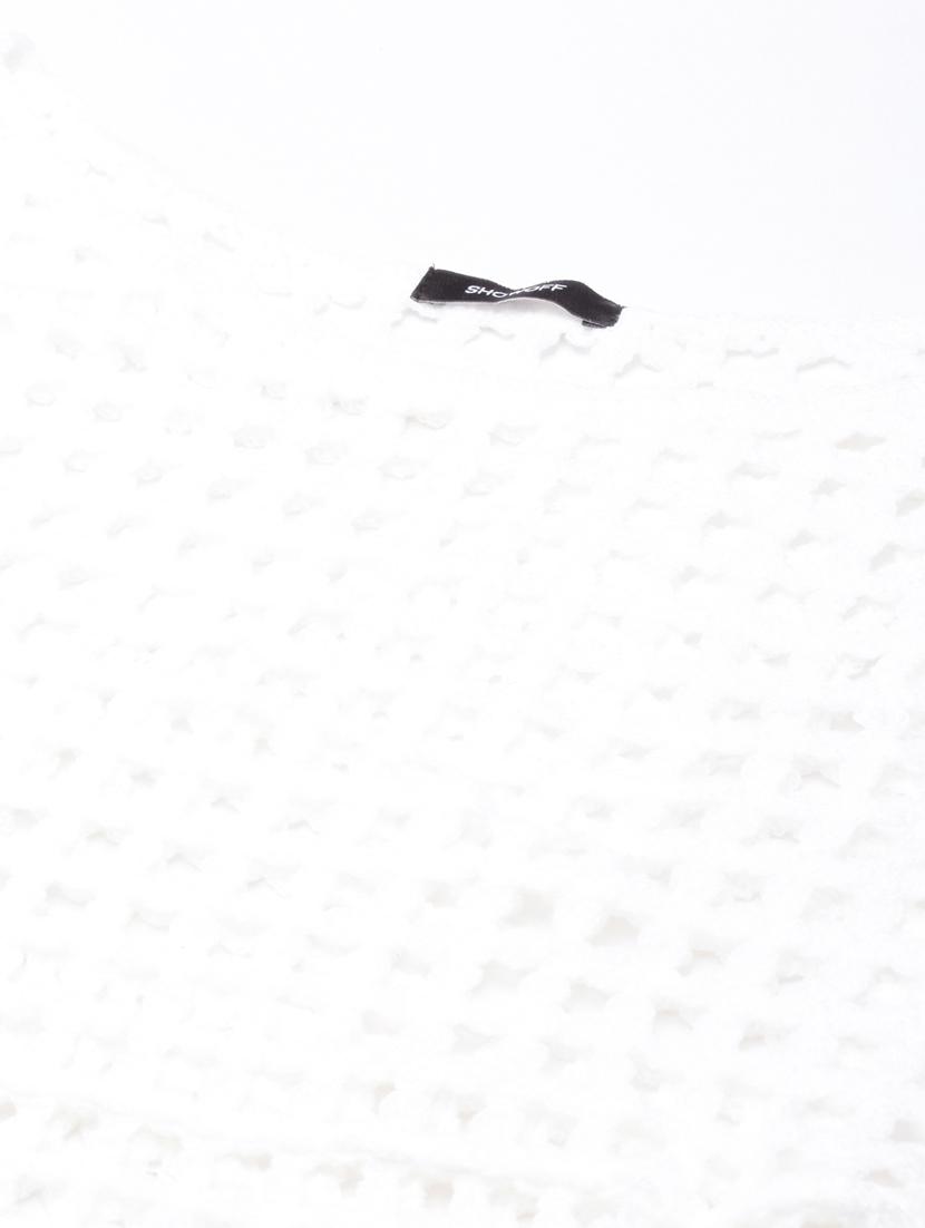 white self design detailed top - 20928907 - Standard Image - 7