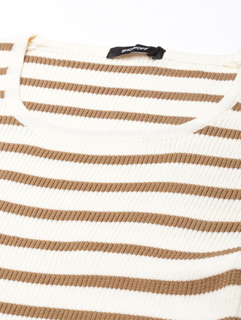 women stripes printed crop top - 20928908 - Standard Image - 7