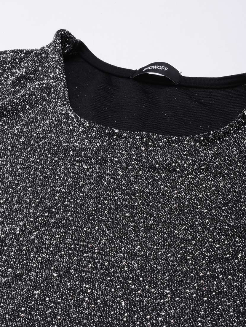 black self design detailed top - 20928917 -  Standard Image - 7