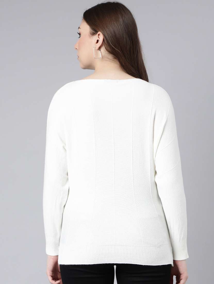 women solid color boat neck top - 20928918 -  Standard Image - 2