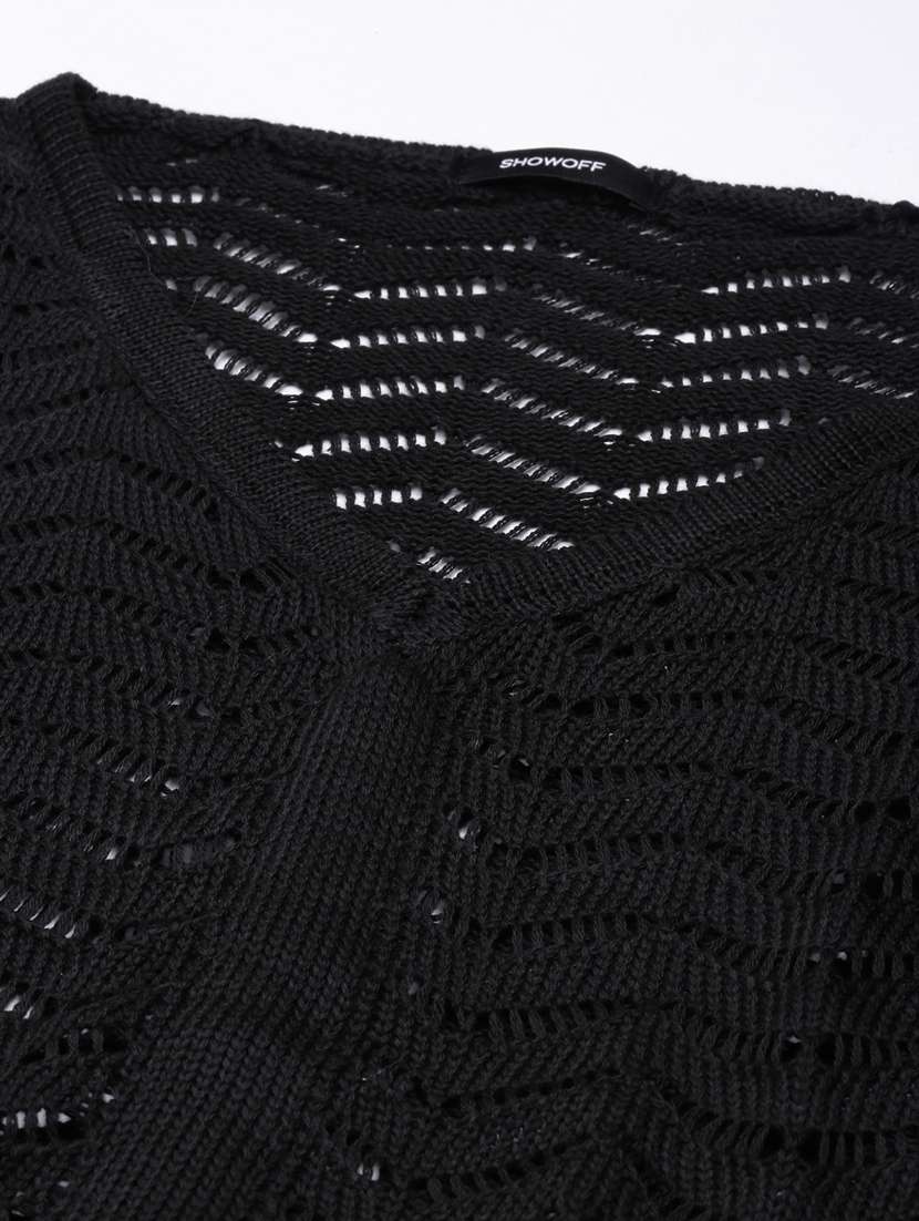 black self design detailed top - 20928926 -  Standard Image - 7