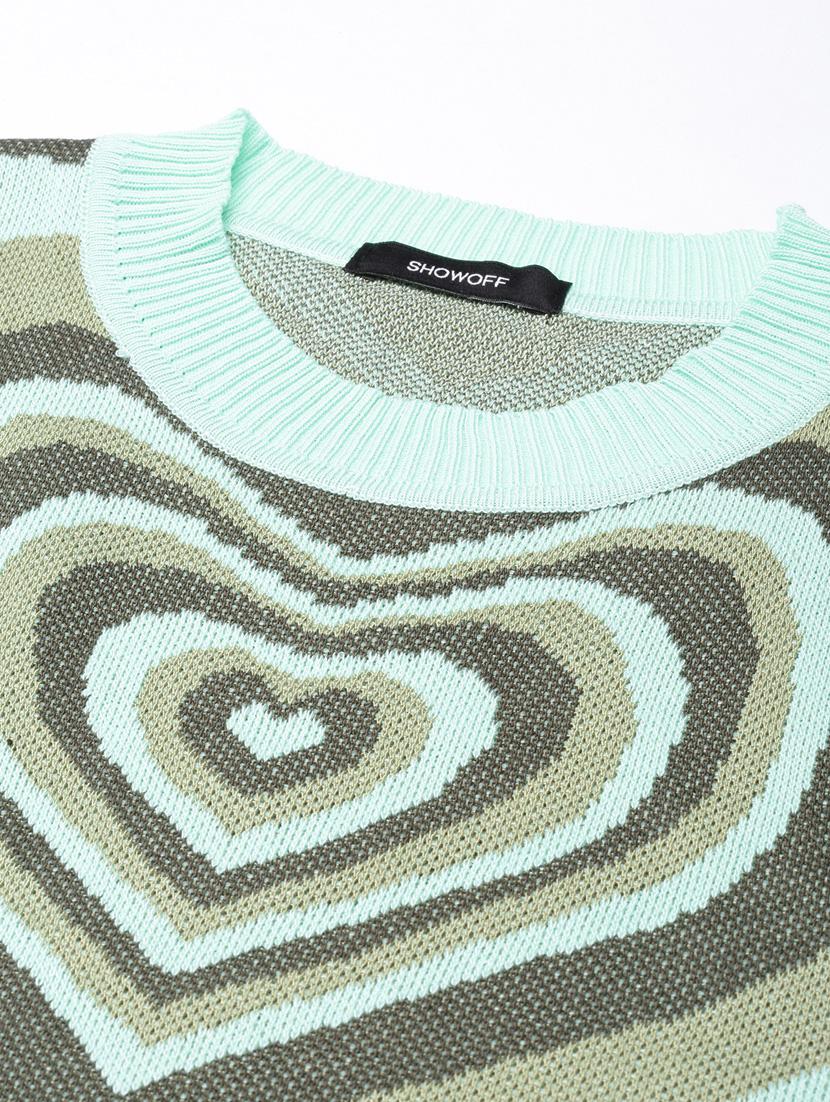 green printed detailed crop top - 20928941 - Standard Image - 7
