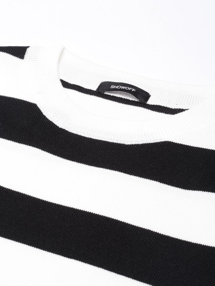 women striped round neck crop top - 20928944 - Standard Image - 7