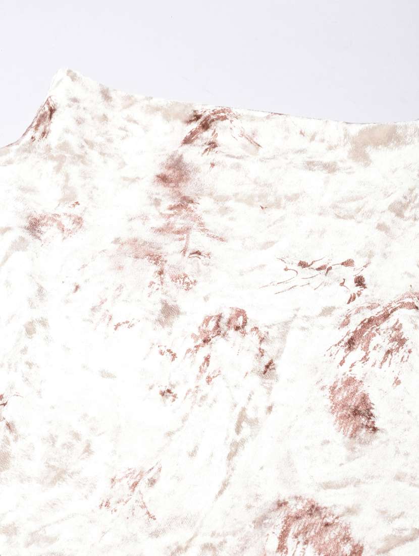 cream self design detailed regular top - 20928972 -  Standard Image - 7
