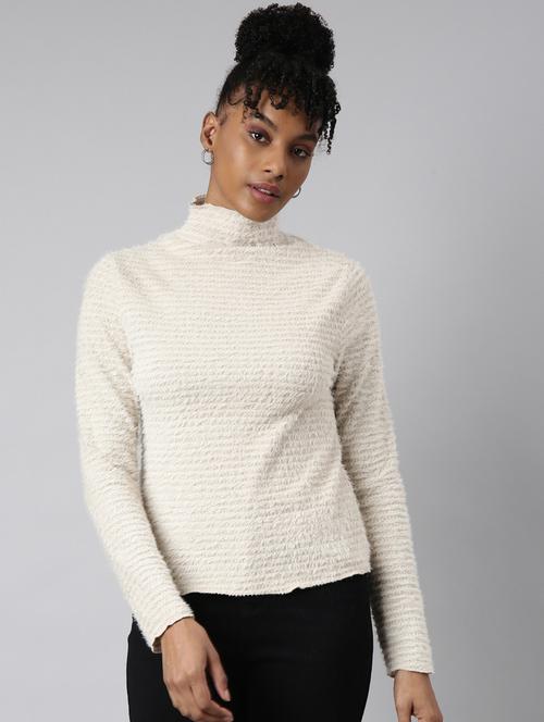 women self designed mock neck pullover - 20928992 - Standard Image - 0