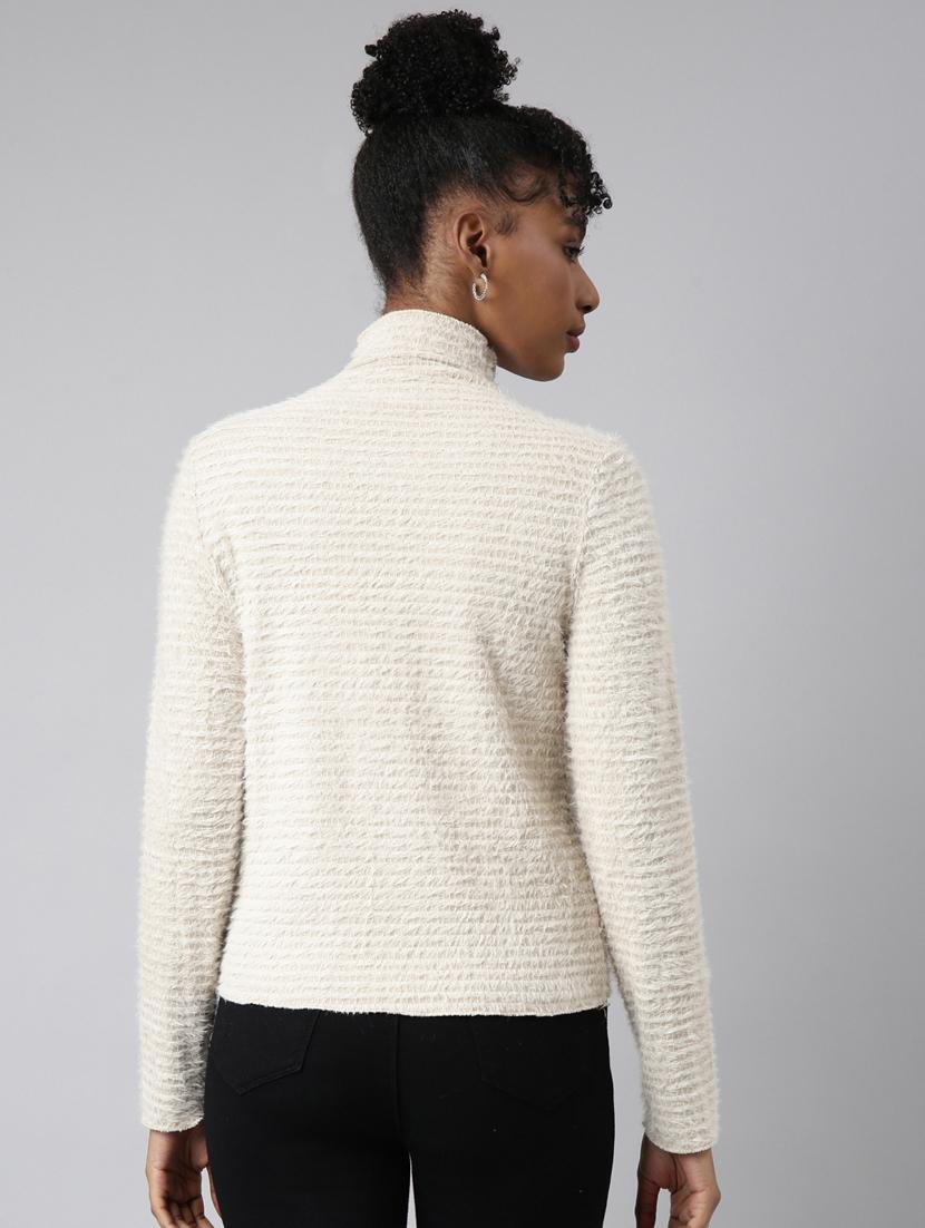 women self designed mock neck pullover - 20928992 - Standard Image - 2