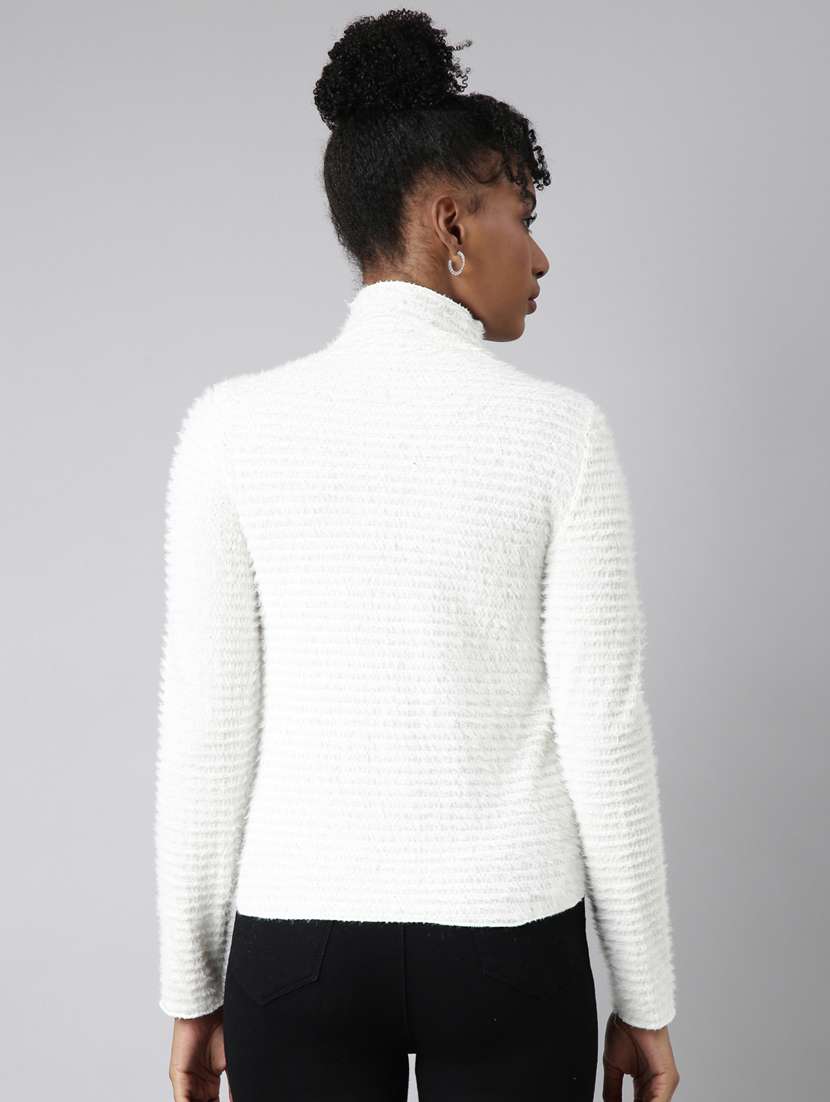 women self designed mock neck pullover - 20928993 -  Standard Image - 2