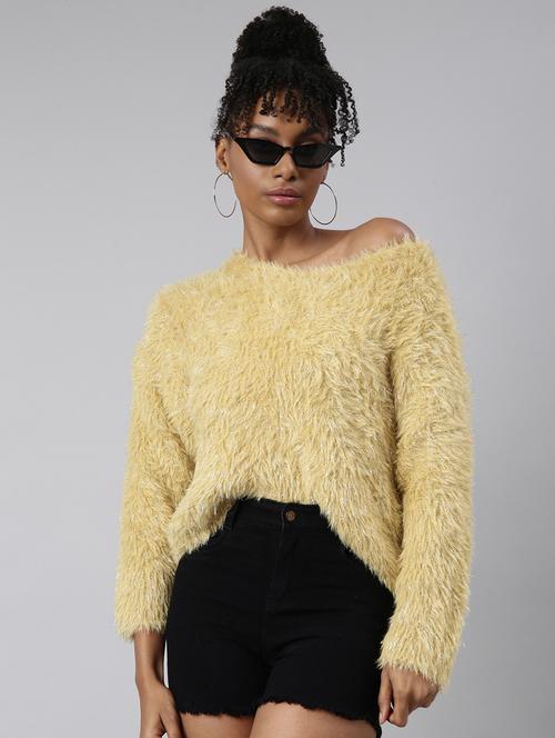 women self designed round neck pullover - 20928996 -  Standard Image - 0