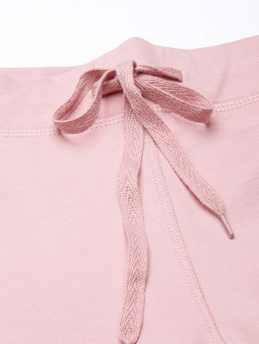 peach cotton blend track pant - 20929048 -  Standard Image - 7