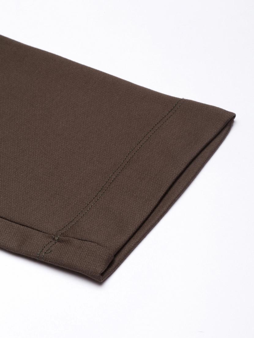 olive cotton blend flat front trousers - 20929167 - Standard Image - 7