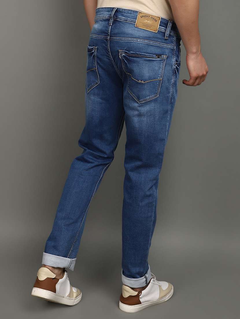men mid rise washed denim jeans - 20929330 -  Standard Image - 2