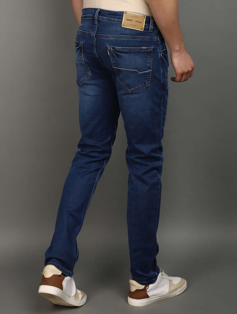 men mid rise washed denim jeans - 20929336 -  Standard Image - 2